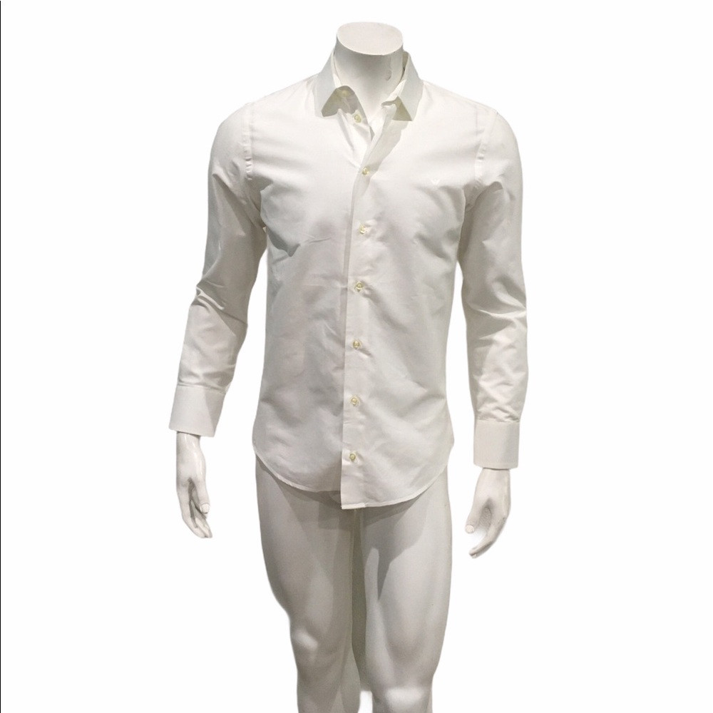 Emporio Armani Mens White Dress Shirt